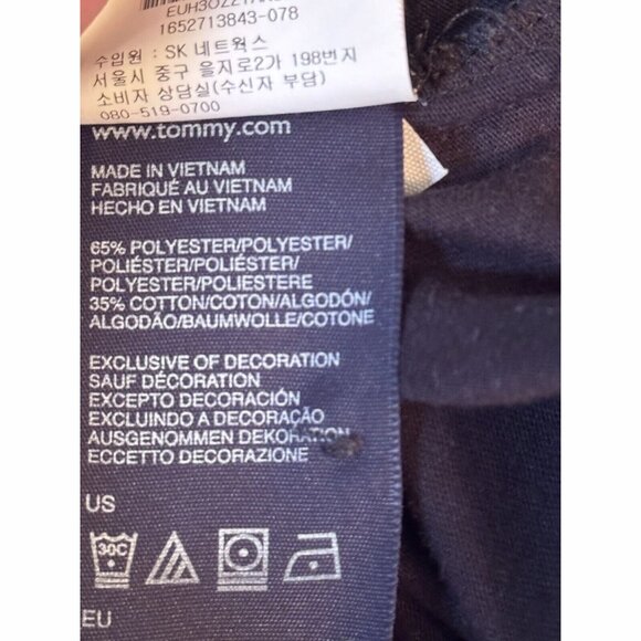 Vtg Tommy Hilfiger Heritage Y2K Dress Small Black Embroidered Preppy 90s Grunge - Picture 6 of 10